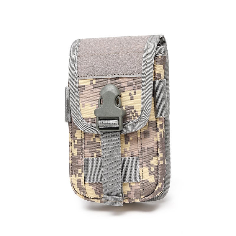 Tactical Double Layer Mobile Phone Waist Bag Outdoor Mobile Phone Storage Bag Body-To-Body Change Card Collection Bag Belt Mobile Phone Hanging Bag - Image 1