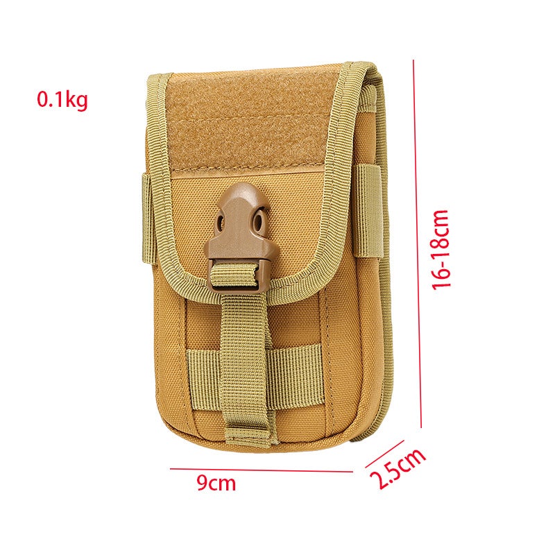 Tactical Double Layer Mobile Phone Waist Bag Outdoor Mobile Phone Storage Bag Body-To-Body Change Card Collection Bag Belt Mobile Phone Hanging Bag - Image 4
