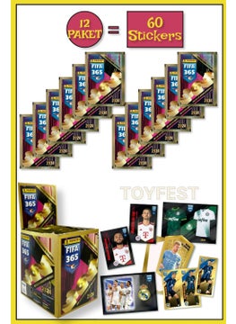 Toyfest Panini Fifa 365 2024 Football Player Stickers Cards - 12 Packs ( 60 Stickers )  - Image 1