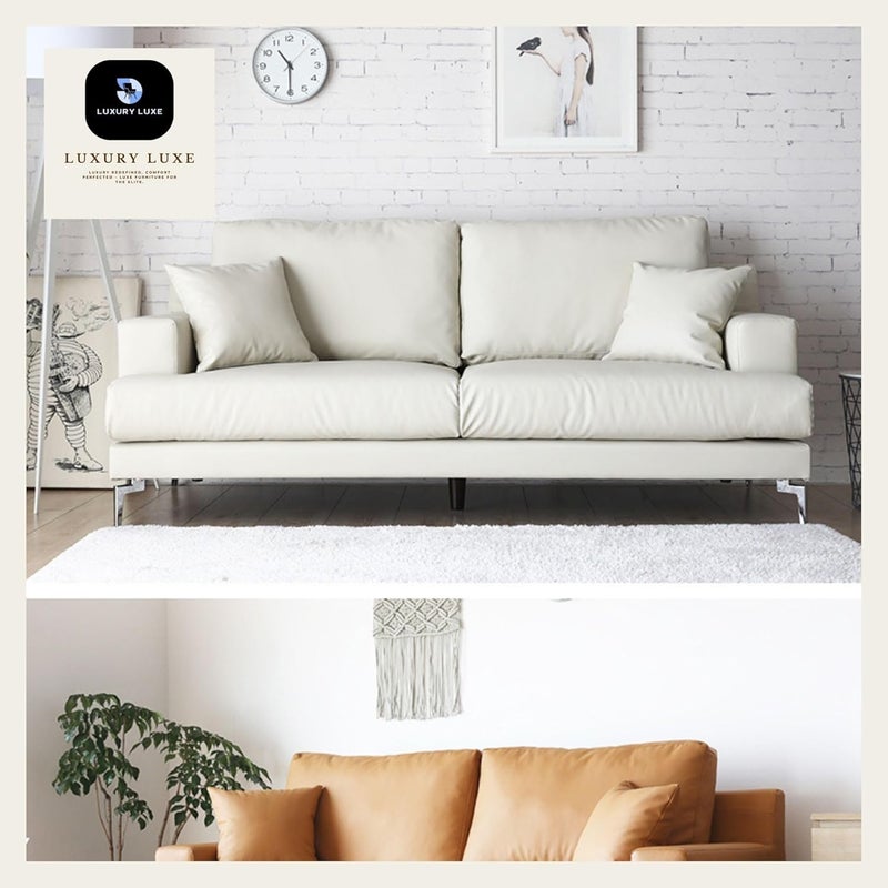 Luxury Luxe Modern 3-Seater Sofa in Black - Image 3