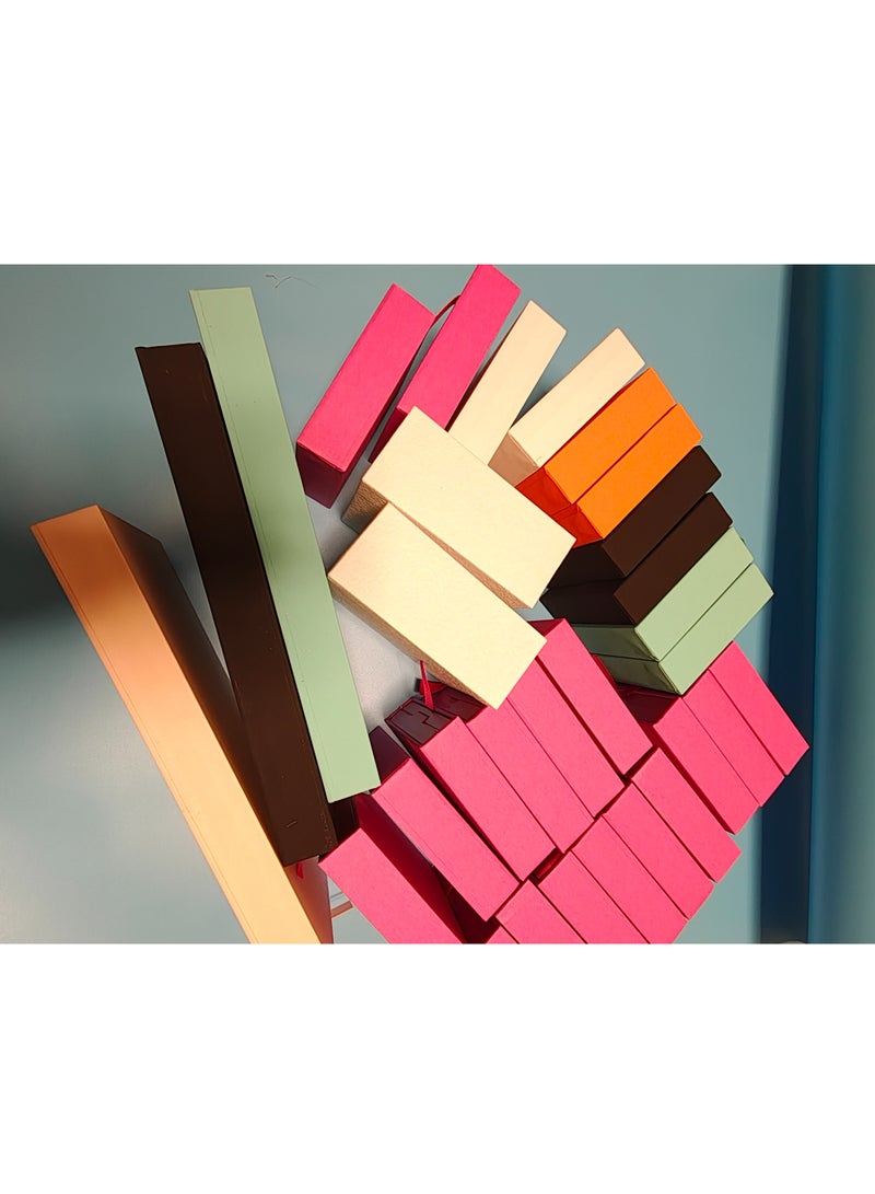 Jewelry Display Storage Box Set of 2 | Red PE Floating Transparent Case | Ring/Bracelet/Coin/Medal/Press-On Nails Showcase Box - Image 3