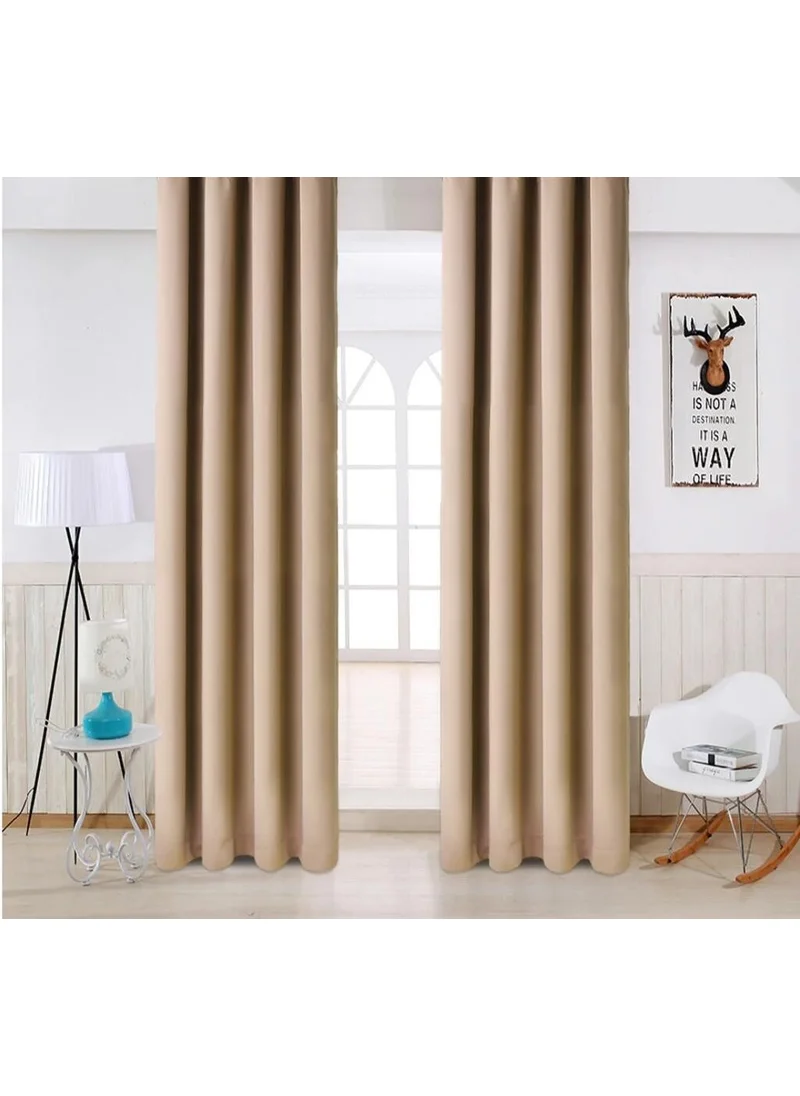 Altın Pamuk Golden Cotton Luxury Blackout Lightproof Camel Blackout Curtain Pleatless Enxboy Option