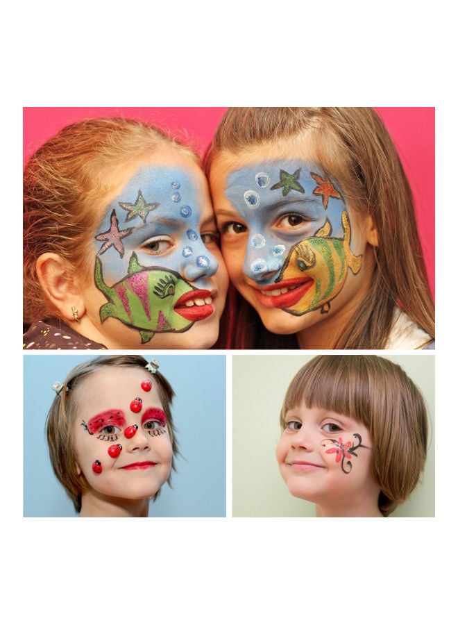 NIBEMINENT 12-Color Professional Face Paint Kit Multicolour - Image 3