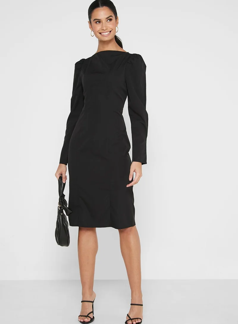 ELLA Puff Sleeve Shift Dress