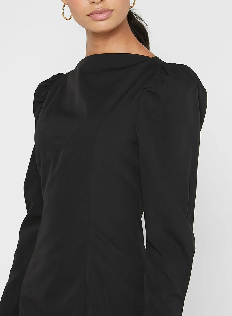 ELLA Puff Sleeve Shift Dress