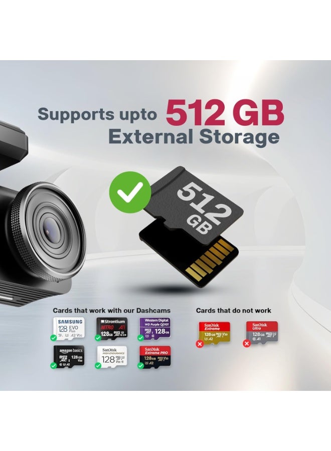 بايونير كاميرا لوحة القيادة VREC-Z820DC | كاميرا أمامية بدقة 4K، وكاميرا خلفية عالية الدقة | مستشعر STARVIS | رؤية ليلية بالذكاء الاصطناعي | شاشة 7.2 سم | تنبيهات ADAS | تسجيل GPS - Image 2