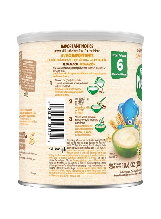 Nestle Nestum Infant Cereal, 5 Cereals, Made for Infants 6 Months Old, 10.6 Ounce Canister (Pack of 3) - Image 5