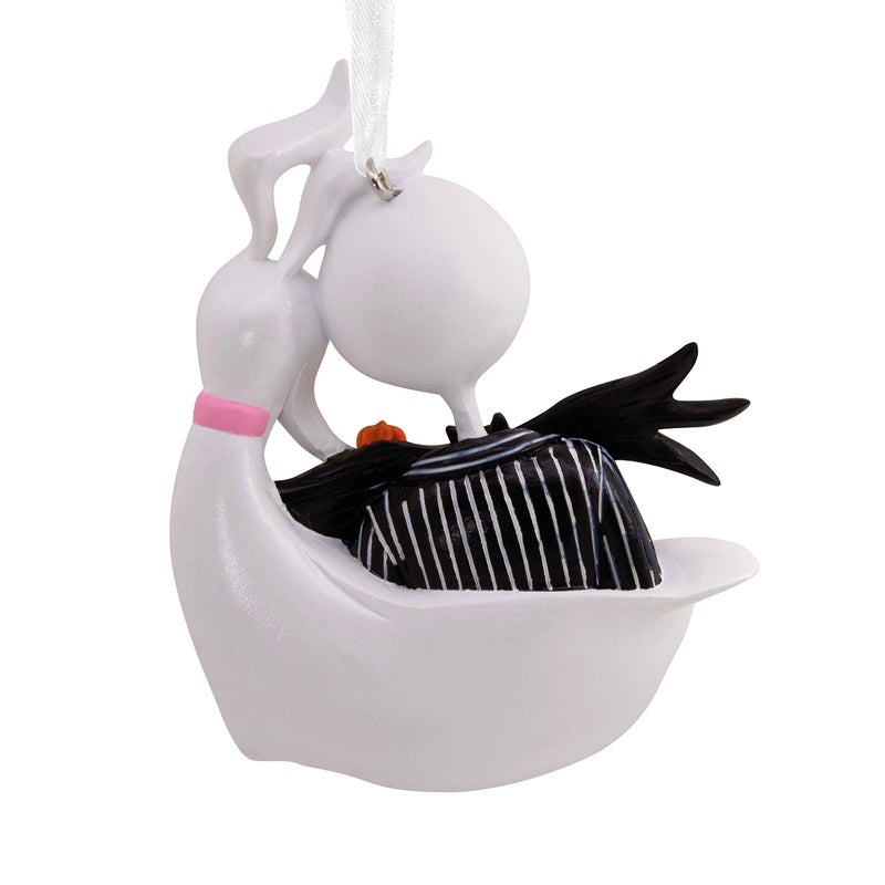 هولمارك ديزني تيم بيرتون The Nightmare قبل عيد الميلاد جاك Skellington و Zero Christmas Ornament - Image 2