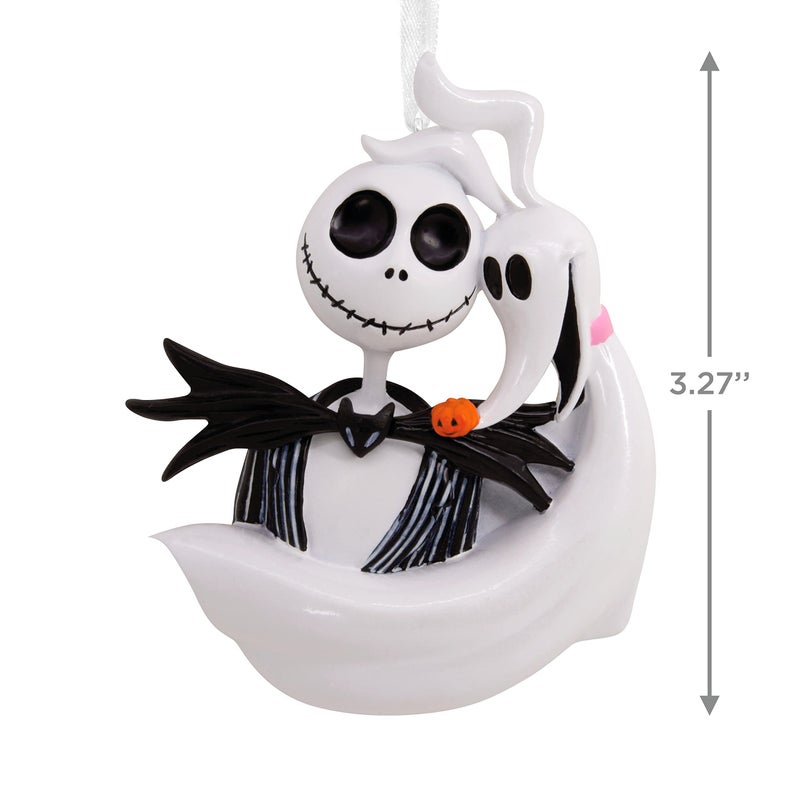 هولمارك ديزني تيم بيرتون The Nightmare قبل عيد الميلاد جاك Skellington و Zero Christmas Ornament - Image 4