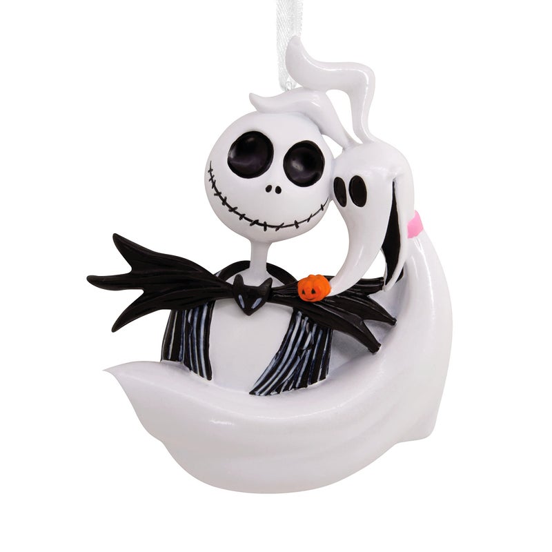 هولمارك ديزني تيم بيرتون The Nightmare قبل عيد الميلاد جاك Skellington و Zero Christmas Ornament - Image 1