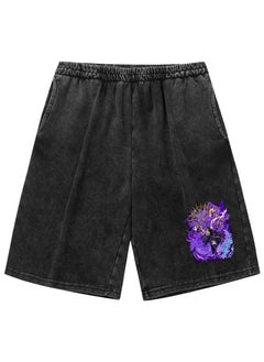 KUYING Summer One Piece Loose Print Casual Shorts  - Image 1