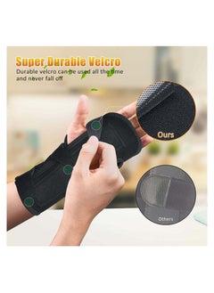 Captaintech Wrist Brace for Carpal Tunnel Night Sleep Support Splint Great Pain Sprain Sports Injuries Joint Instability Suitable Left and Right Hands  - Image 4