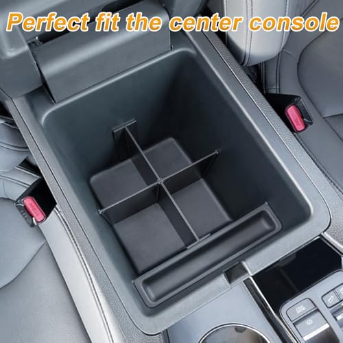 PIMCAR 2-Piece Center Console Organizer & Armrest Divider Set for 2023-2025 Honda Pilot, 2024-2026 Honda Passport/Ridgeline, Custom Fit Durable ABS Plastic Storage Tray - Image 3