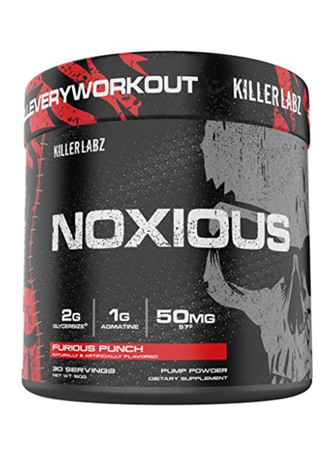 KILLER LABZ Noxious Pump Powder | 2g Glycersize | 1g Agmatize | 50mg S7 | 30 Servings (Furious Punch) - Image 1