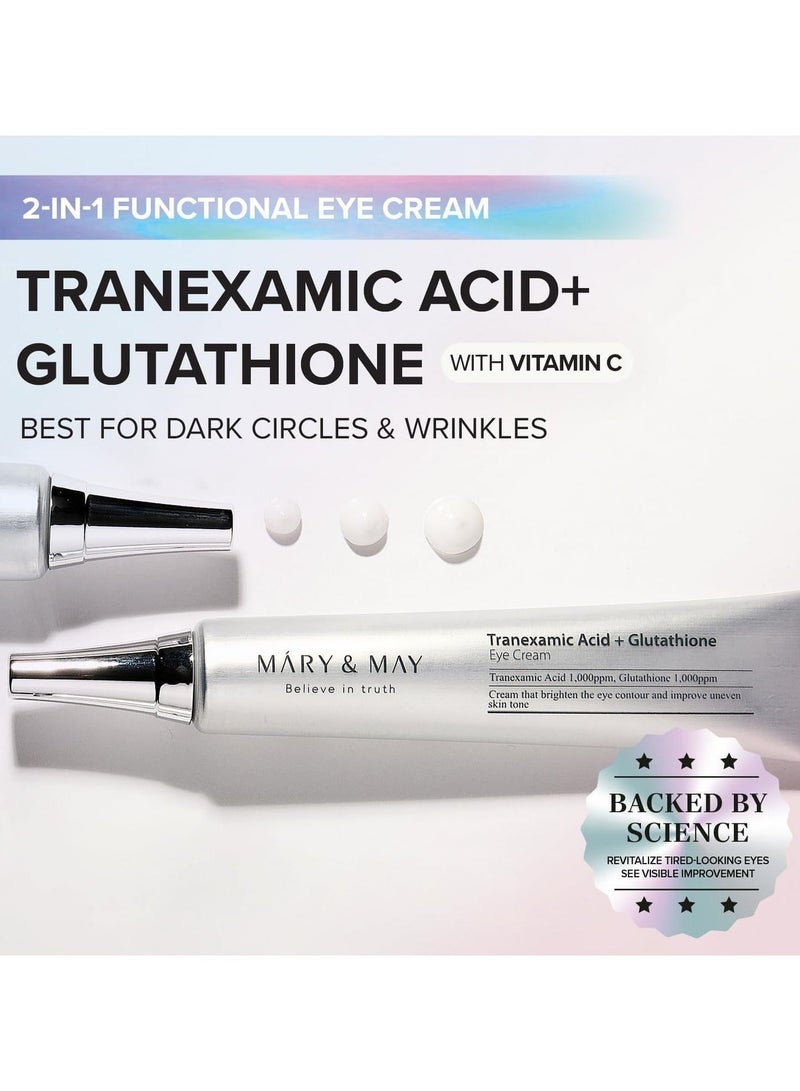 MARY & MAY Tranexamic Acid + Glutathion Eye Cream - 30ml - Image 3