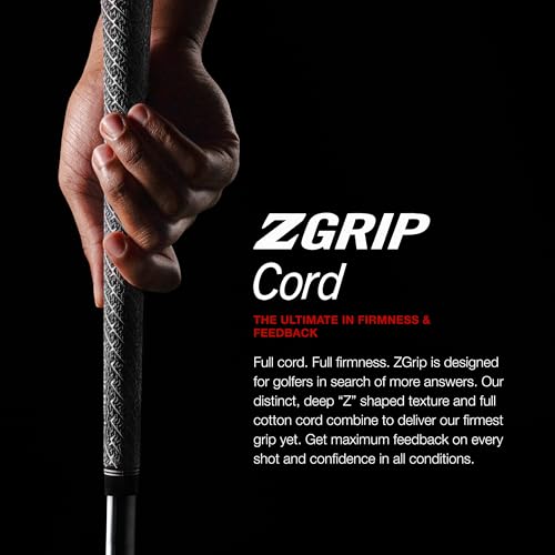 Golf Pride ZGrip Cord ALIGN Golf Club Grip - Firmest All-Weather Grip with Raised Ridge Technology - High-Traction Deep Z Texture & Brushed Cotton - Durable Rubber - Midsize - Image 2