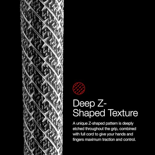 Golf Pride ZGrip Cord ALIGN Golf Club Grip - Firmest All-Weather Grip with Raised Ridge Technology - High-Traction Deep Z Texture & Brushed Cotton - Durable Rubber - Midsize - Image 4