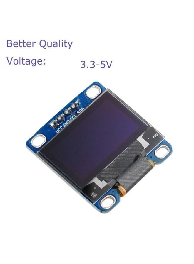 Chabeia 1 Pcs 0.96 Inch OLED I2C IIC Display Module, 128x64 Pixel SSD1315 Mini Self-Luminous, OLED Screen Board Compatible with Arduino (Blue) - Image 2