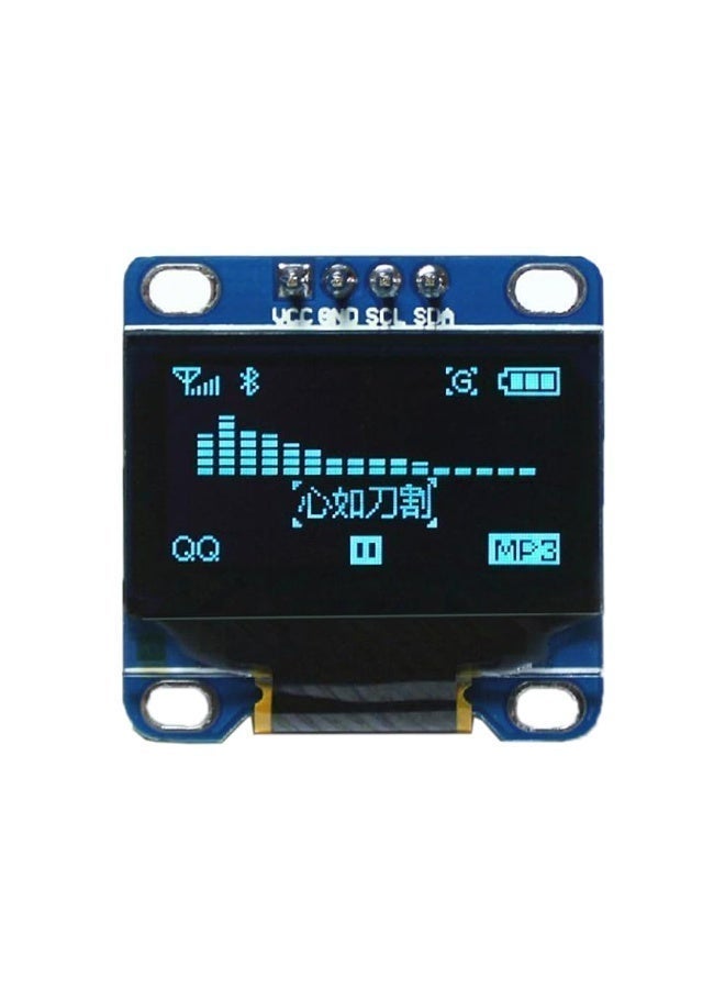 Chabeia 1 Pcs 0.96 Inch OLED I2C IIC Display Module, 128x64 Pixel SSD1315 Mini Self-Luminous, OLED Screen Board Compatible with Arduino (Blue) - Image 1