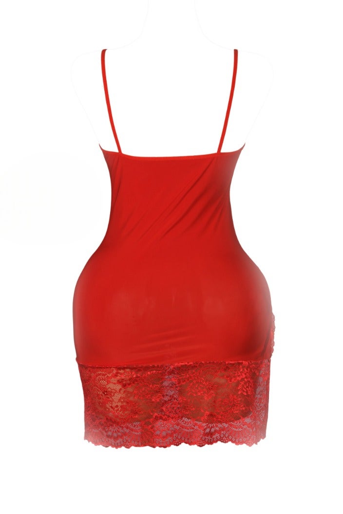 WARD women's dress Elegant short  with a side slit and lace on the edges - Image 3