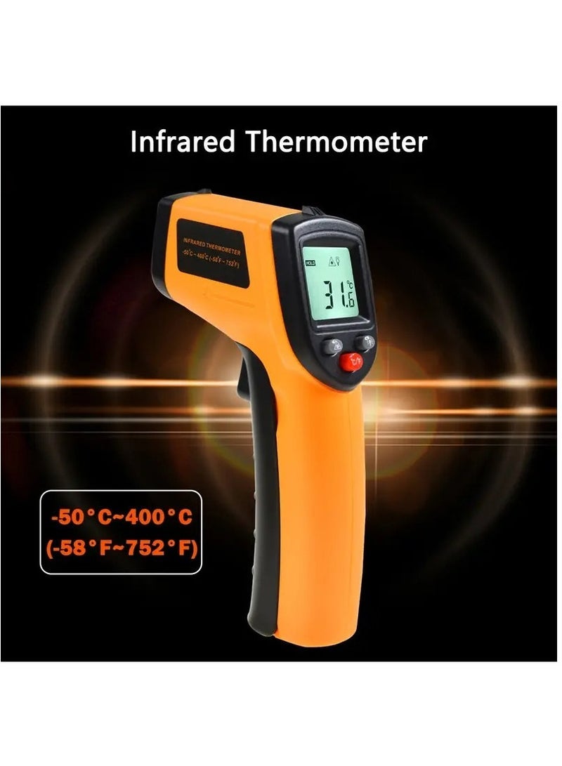 Infrared Thermometer Gun, Laser Thermometer for Cooking, Pizza Oven, Griddle, Engine, HVAC, Laser Temperature Gun with Adjustable Emissivity & Max Measure -50℃~400℃ (Not for Human) - Image 2
