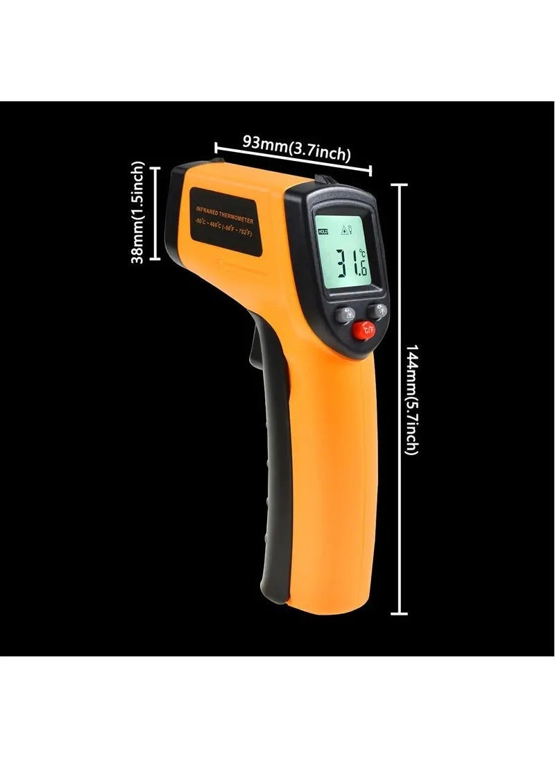 Infrared Thermometer Gun, Laser Thermometer for Cooking, Pizza Oven, Griddle, Engine, HVAC, Laser Temperature Gun with Adjustable Emissivity & Max Measure -50℃~400℃ (Not for Human) - Image 4