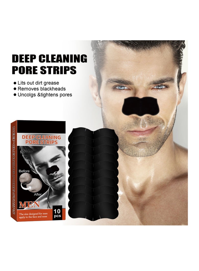 ماركة غير محددة EAST MOON Men's Blackhead Patch Nose Tip Acne Blackhead Cleansing Firming Pore Shrinking Peeling Nose Patch  - Image 1