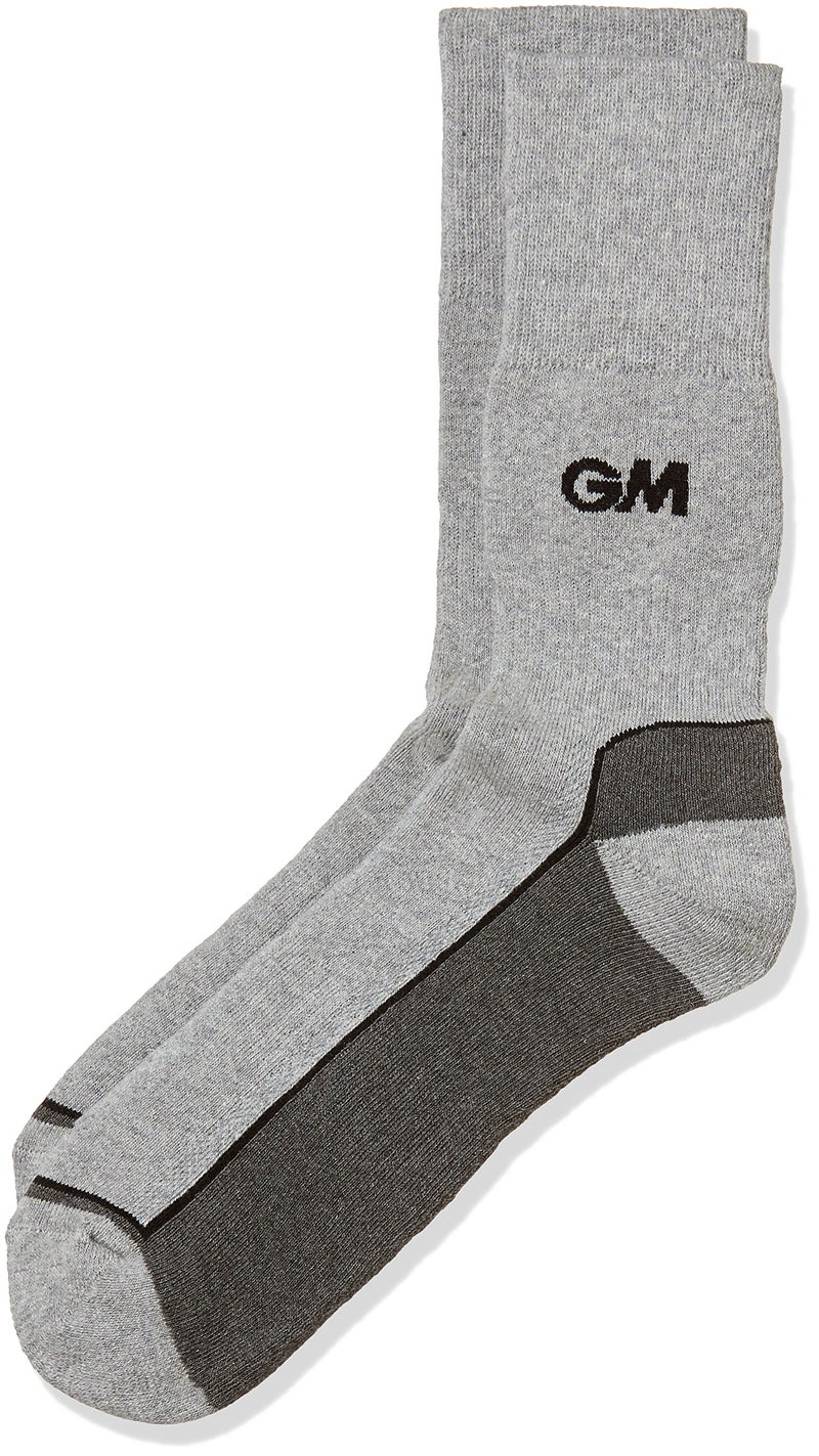 Gunn & Moore GM 1 Polyester Cricket Socks Free Size (Grey/Black) - Image 1