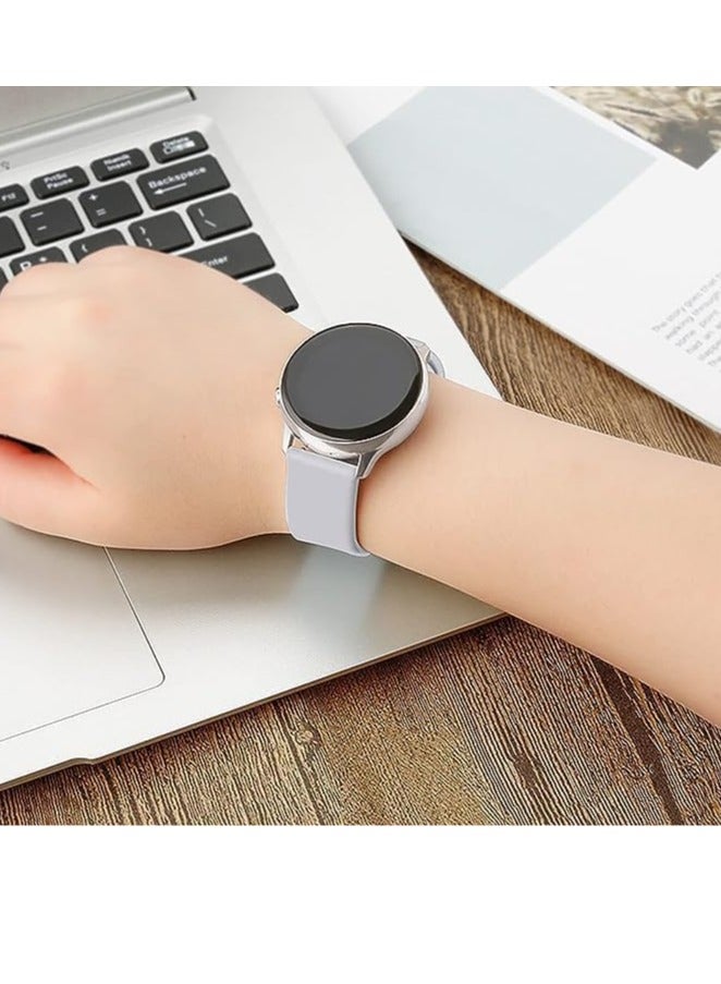 Strap Silicone Band 20MM For Samsung Gear Sport/Samung Watch 4/Watch 5 /Watch 5 Pro /S2 classic/active 2 40mm 44mm/Amazfit GTS 3/ GTS 4/4 Mini/Bip 3/Pro/GTS 2 mini/GTS 2e/Bip U/U Pro - Image 2