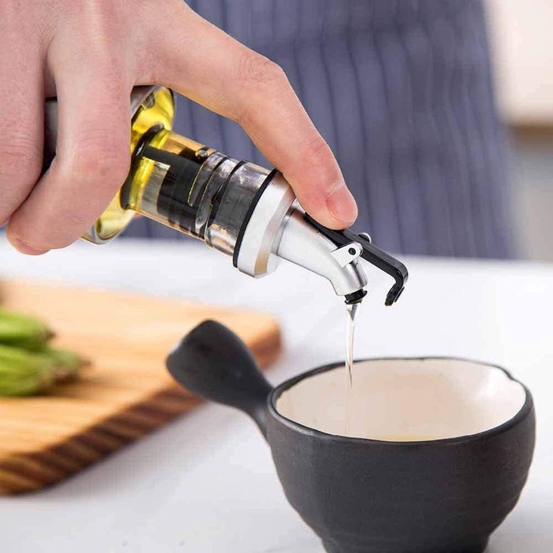 TADRUP 500 ml Leakproof Glass Cooking Oil Dispenser With Stainless Steel Cover For Kitchen Uses Pack of 1 - Image 5