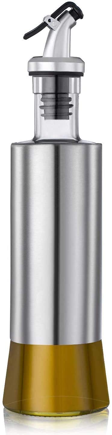 TADRUP 500 ml Leakproof Glass Cooking Oil Dispenser With Stainless Steel Cover For Kitchen Uses Pack of 1 - Image 1