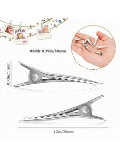 Chuangdi Chuangdi 200 Pieces Silver Metal Alligator Hair Clips, 30 mm/ 1.2 Inch, for Women Girls Hair Care Hair Accessories  - Image 3