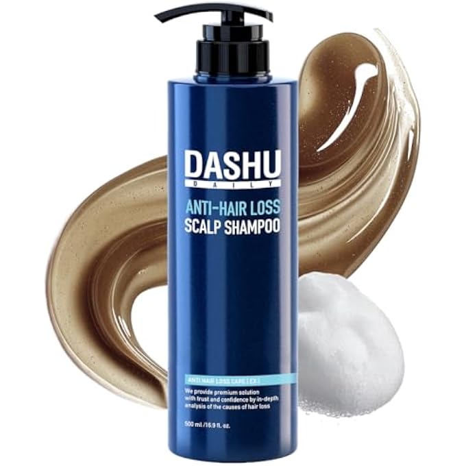 DASHU Revitalizing Protein Shampoo for Dry, Itchy Scalp, Thinning Hair, and Men - 16.9 fl oz