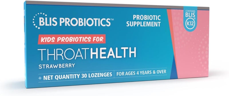 BLIS Probiotics Kids ThroatHealth Oral Probiotics K12 Probiotic Formula Available 125 Billion Cfu Throat Immunity Support and Oral Health for Kids Sugar Free Lozenges 30 Day Supply - Image 1