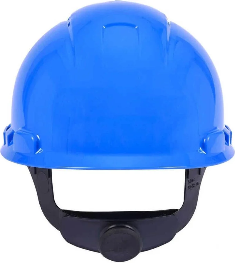 3M ™ H-700N-BB Hard Hat, Latch, Ventilated, Plastic Sweatband Helmet / Blue