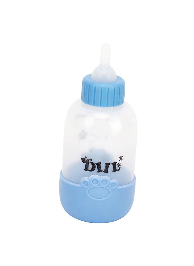 CHICIRIS - Pet Nursing Bottle, Portable Paw Pattern Silicone Pet Milk Bottle with 3 Pcs Nipples, Cat Feeding Bottle for Newborn Kittens Hamster Puppies Rabbits (Blue) - Image 1