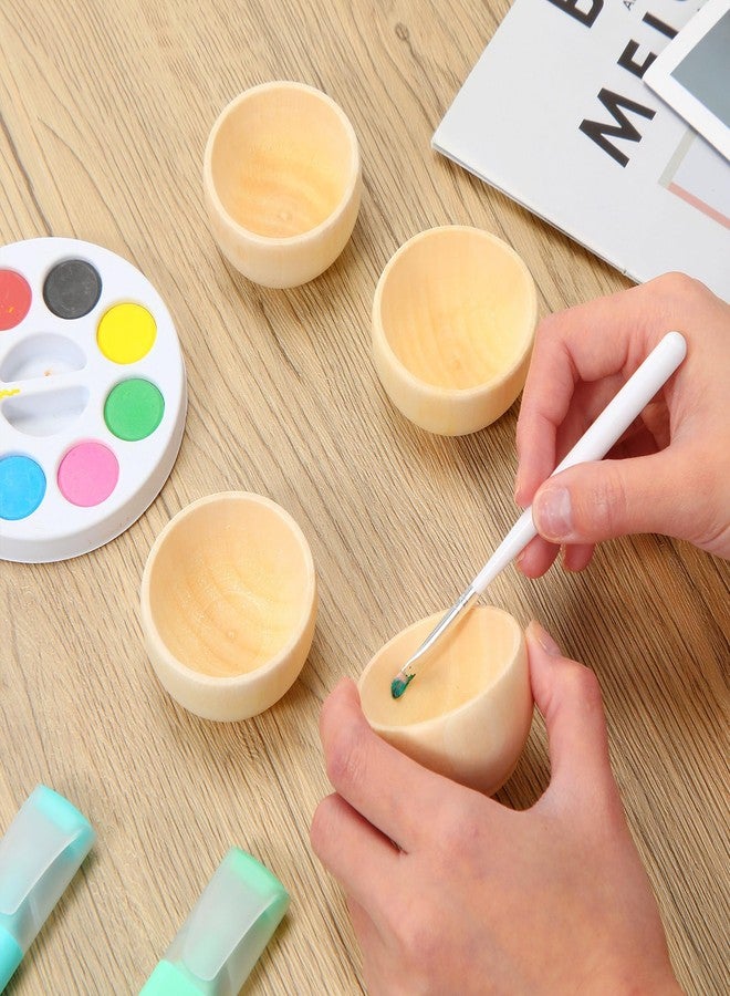 Uiifan 20 Pcs Wooden Small Bowls Mini Pinch Bowls 1.5 oz Unfinished Wood Bowl for DIY Craft Serving Kitchen Condiment Salad Nuts Dips Sauce Spice Candy, 1.2 x 2.2 Inches - Image 4