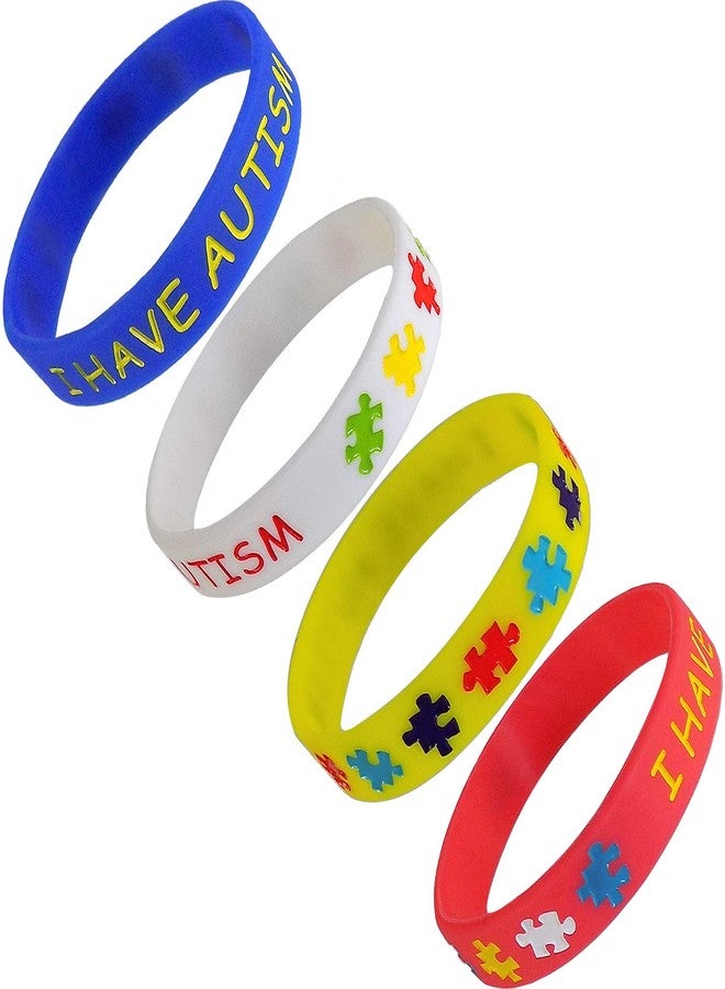Max Petals "I HAVE AUTISM Children's Medical Alert Bracelets (Child Size) - 4 Pack - Image 1