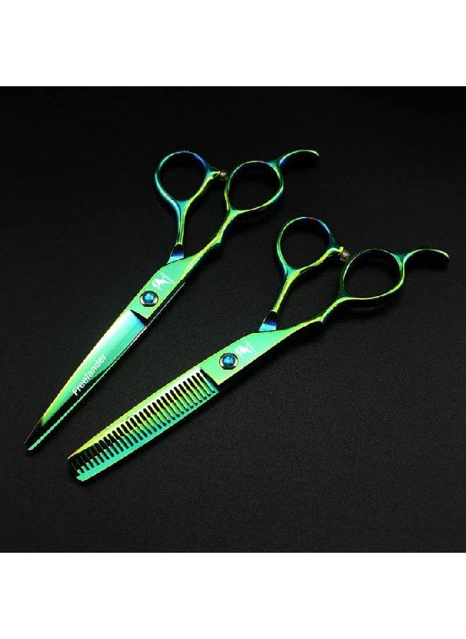 Freelander - 6.0 Inch Lefthanded Professional Hair Scissors Straight & Thinning Barber Shears Japan 440C Steel For Lefthanded Hairdresser - Image 1