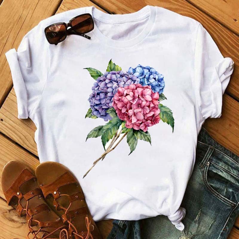 [Same Day Delivery] Cross-Border Supply T-Shirt Printed T-Shirt Women's Short-Sleeved Women's Clothing - Image 3