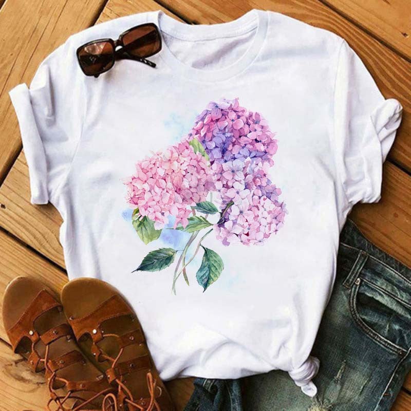 [Same Day Delivery] Cross-Border Supply T-Shirt Printed T-Shirt Women's Short-Sleeved Women's Clothing - Image 4