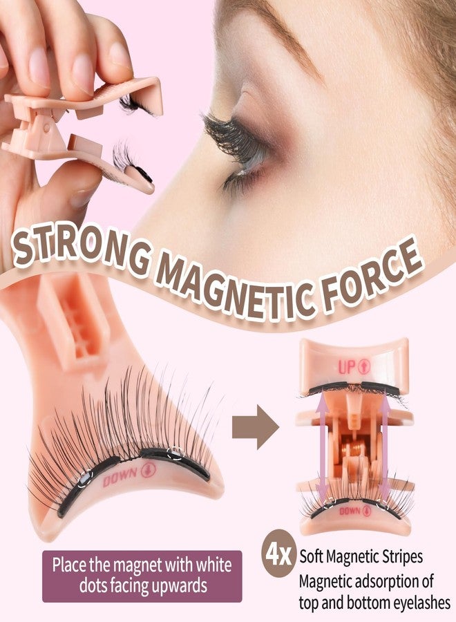 SIMER Magnetic Eyelashes Kit, Soft Magnetic Eyelashes, Natural Look Reusable Glue-free Dual Magnetic Lashes with Applicator, Lightweight Dual Magnetic Lashes - No.1 COMIC STYLE - Image 3