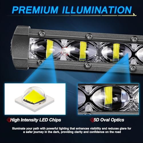 ACEC SHOP 6 Inch LED Light Bar, 2PCS 60W Single Row LED Light Bar Spot Off Road Driving Lighting Fog Lamp Slim Lights Bar for Truck Pickup SUV UTV ATV Motorcycle Dirt Bike Boat - Image 3