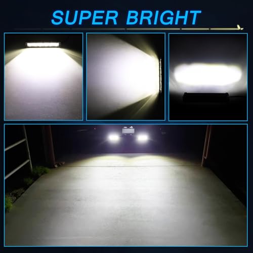 ACEC SHOP 6 Inch LED Light Bar, 2PCS 60W Single Row LED Light Bar Spot Off Road Driving Lighting Fog Lamp Slim Lights Bar for Truck Pickup SUV UTV ATV Motorcycle Dirt Bike Boat - Image 5