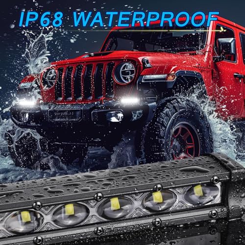 ACEC SHOP 6 Inch LED Light Bar, 2PCS 60W Single Row LED Light Bar Spot Off Road Driving Lighting Fog Lamp Slim Lights Bar for Truck Pickup SUV UTV ATV Motorcycle Dirt Bike Boat - Image 4