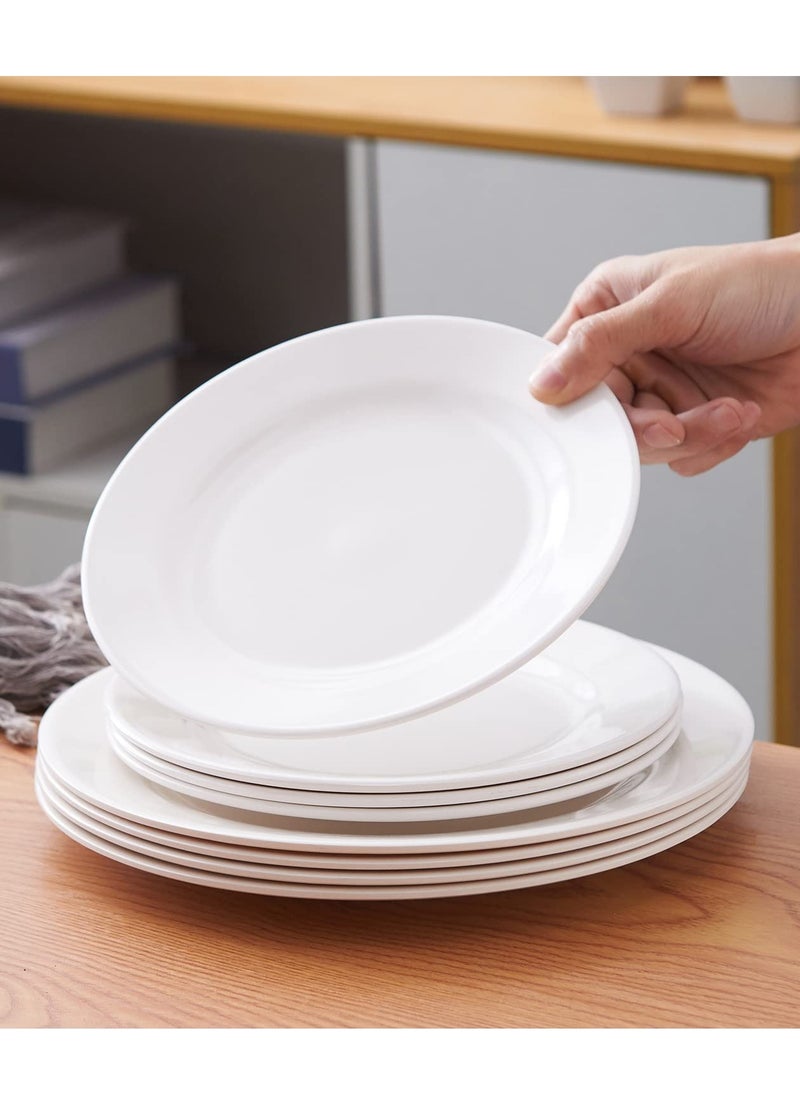 Alsaif - 12 Piece White Melamine Plates Set 10 inch - Image 1