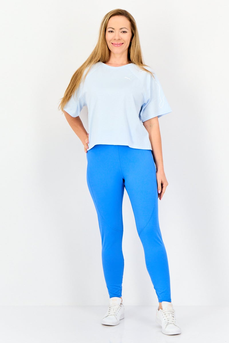 PUMA Women Relaxed Fit Short Sleeves Outdoor Crop Top, Light Blue - Image 3