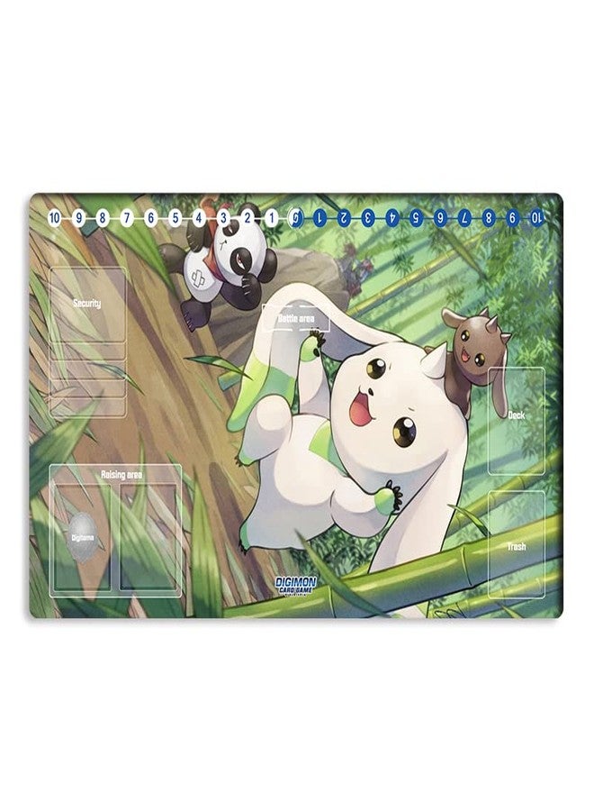 Mlikemat بساط لعب جديد من Mlikemat لألعاب Digimon DTCG، بساط Terriermon Veemon TCG CCG OCG، بساط لعبة بطاقات التداول مع مناطق + حقيبة مجانية (ZD002-669-SM) - Image 1