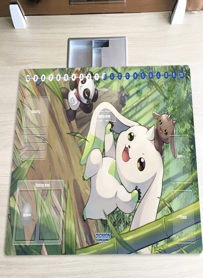 Mlikemat بساط لعب جديد من Mlikemat لألعاب Digimon DTCG، بساط Terriermon Veemon TCG CCG OCG، بساط لعبة بطاقات التداول مع مناطق + حقيبة مجانية (ZD002-669-SM) - Image 2