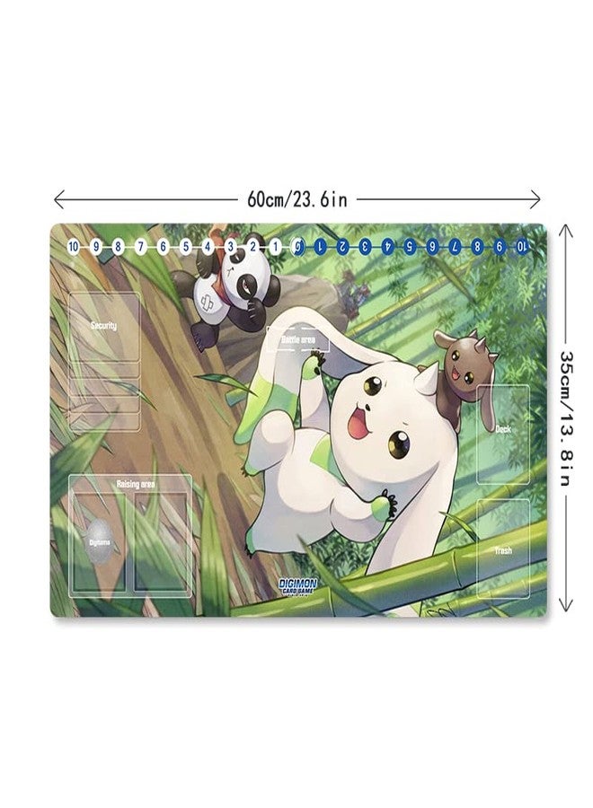 Mlikemat بساط لعب جديد من Mlikemat لألعاب Digimon DTCG، بساط Terriermon Veemon TCG CCG OCG، بساط لعبة بطاقات التداول مع مناطق + حقيبة مجانية (ZD002-669-SM) - Image 5